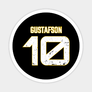 Megan Gustafson Yellow Distressed Jersey Number 10 BP-15 Magnet